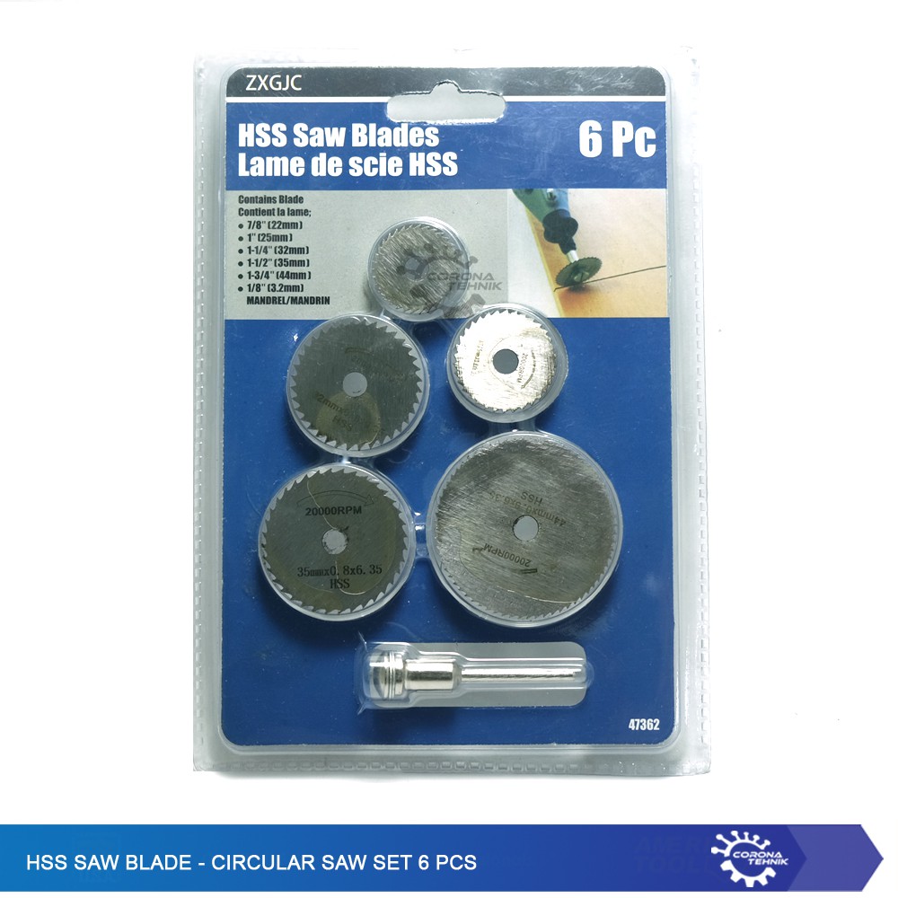 HSS Saw Blade - Circular Saw Set 6 Pcs