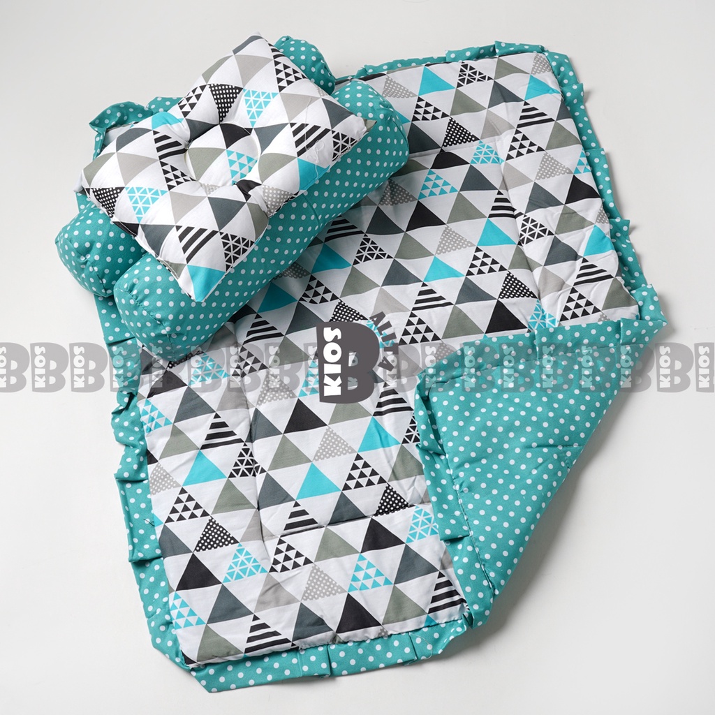 BED COVER SET BAYI Bed Cover Bayi Bantal Guling Selimut Bayi Tempat Tidur FREE tas mika Kado Lahiran-BABY TRIVIA