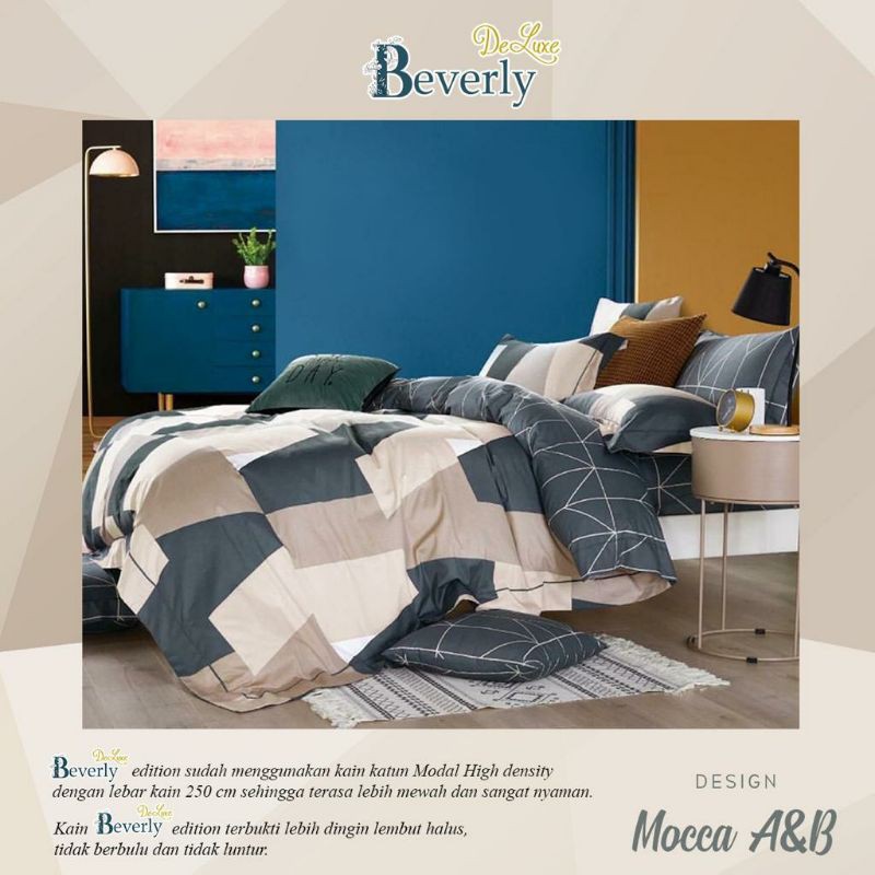 Sprei Beverly motif Mocca bahan adem bagus sehingga terlihat mewah dan elegan