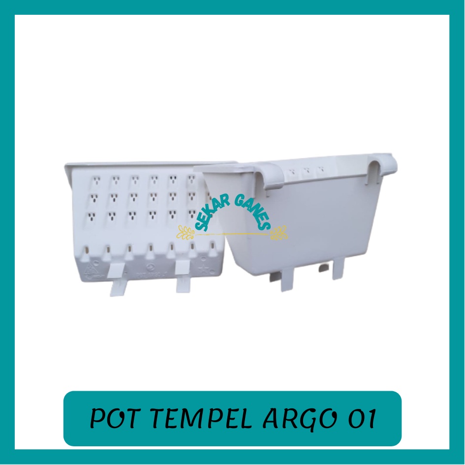 Pot Dinding Tempel Argo 01 Hitam Coklat Putih Hijau - Dinding Pagar Argo-01 21 22 Cm Vertical Garden