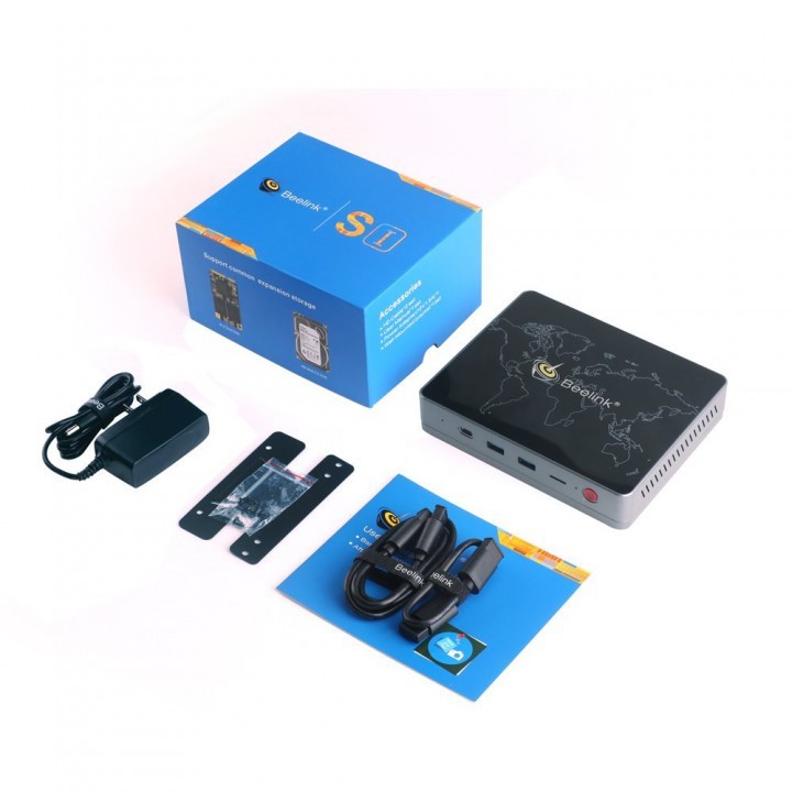 TV BOX-BEELINK S1 Mini PC Apollo Lake N3450 4G 64G Windows 10 SATA 3.0 Type C