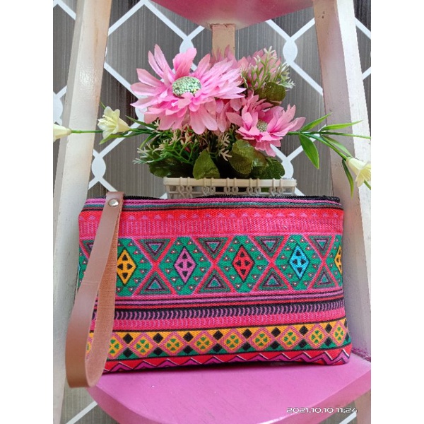 Clutch kanvas wanita size 21*13cm