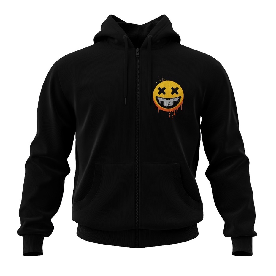 MVP - Deathsmiley Zipper Hoodie - Hoodie Pria dan Wanita