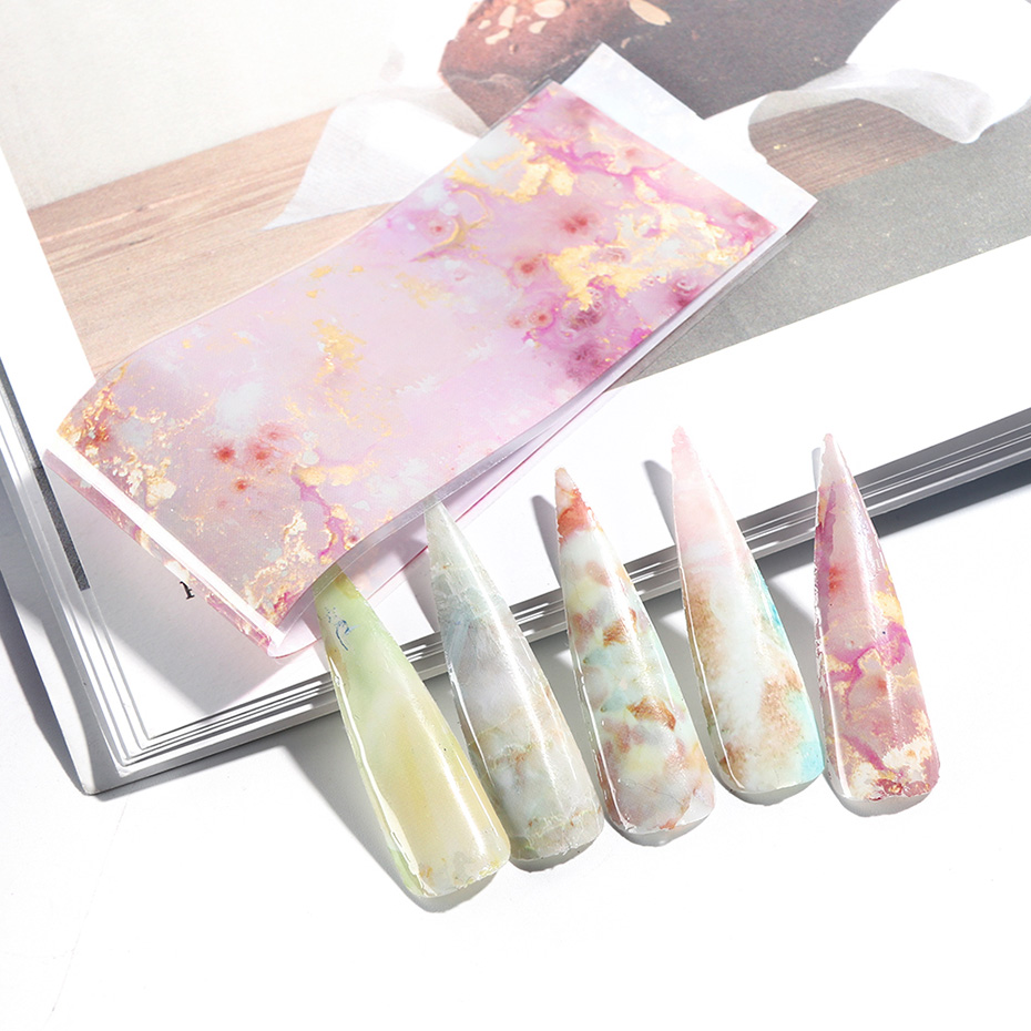1 Roll Sparkly Sky Nail Foil Stickers /Mix-Pattern Nail Art Stickers / Marble Nail Transfer Foils Starry Sky Nail Sticker Nail Art Decals Nails Accessories