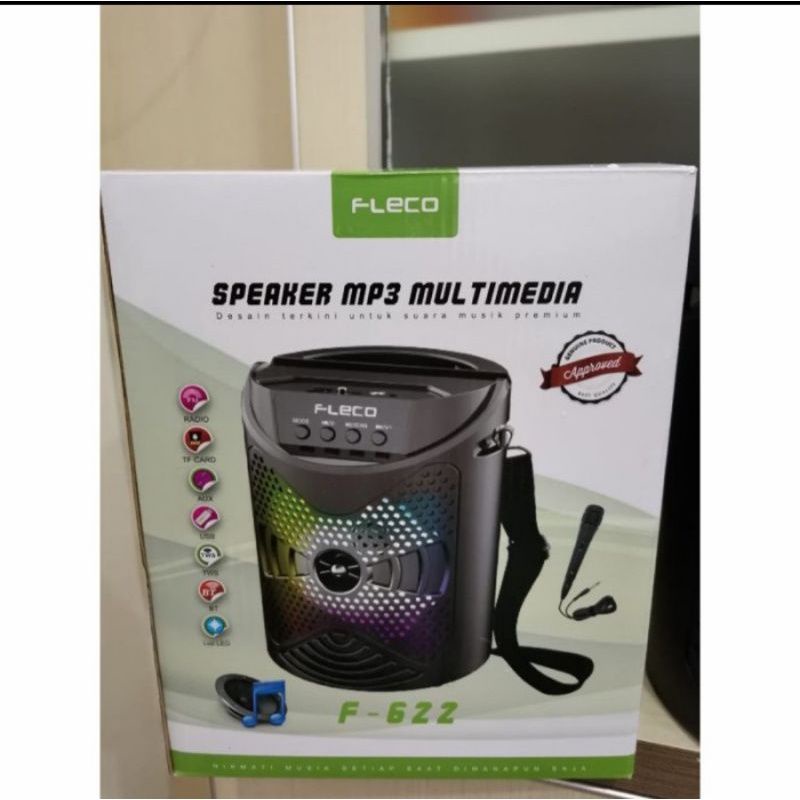 COD SPEAKER BLUETOOTH FLECO 6'5 INCH F-622 PLUS MIC KARAOKE//SPEAKER FLECO X-BASS//SPEAKER SALON AKTIF//SPEAKER KARAOKE 6'5 INCH