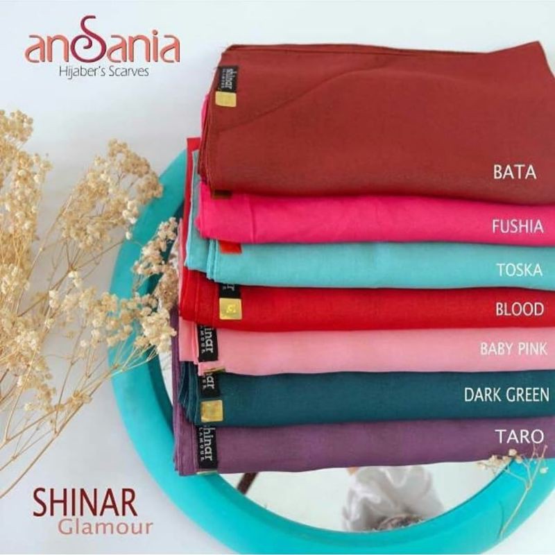 (COD) HIJAB SHINAR GLAMOUR ANSANIA / SHINAR MURAH / HIJAB PESTA DAN WISUDA ORIGINAL ANSANIA 100%
