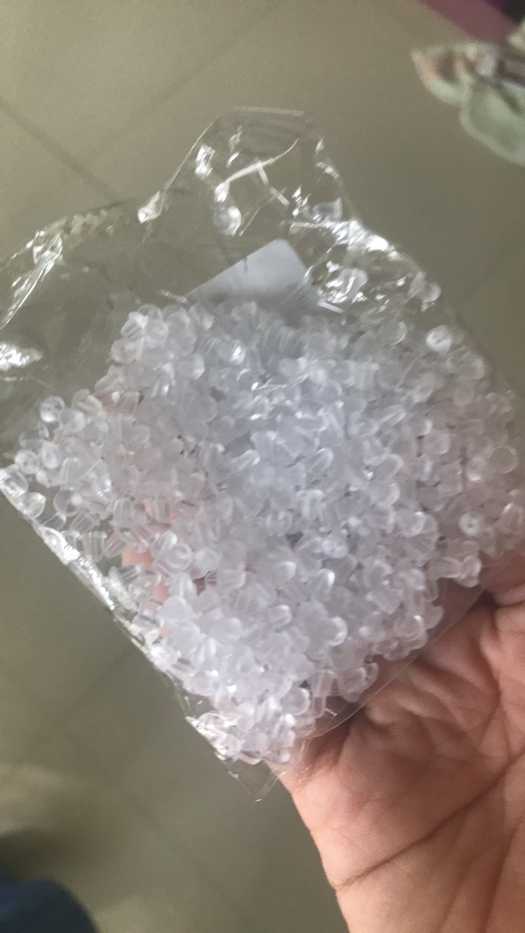 Cod Qipin 500pcs Kacang Bening Bahan Karet Lembut Untuk Perhiasan