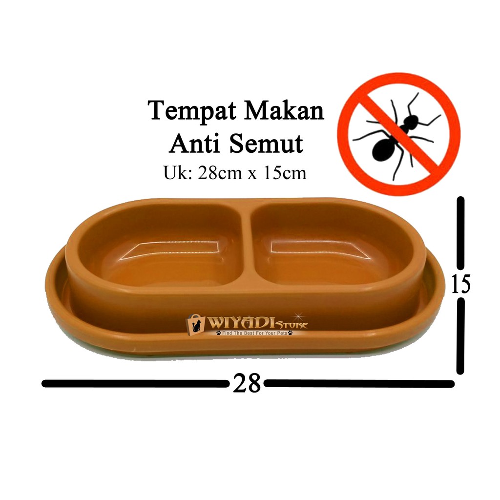 Tempat Makan Hewan Kucing Anjing Kelinci Anti Semut dan anti pecah ( Doble )