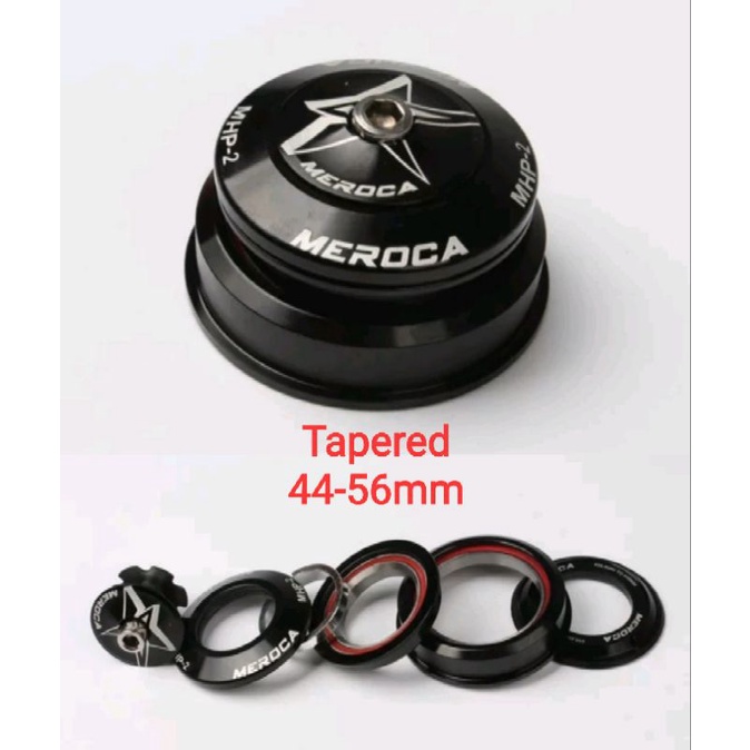 Meroca Headset Bearing Sepeda Tapered 44mm - 56mm Headset Taper Sepeda Hitam