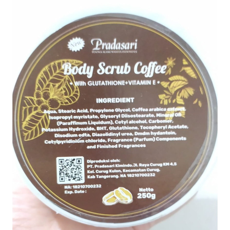 Pradasari body Scrub Coffee 250gr