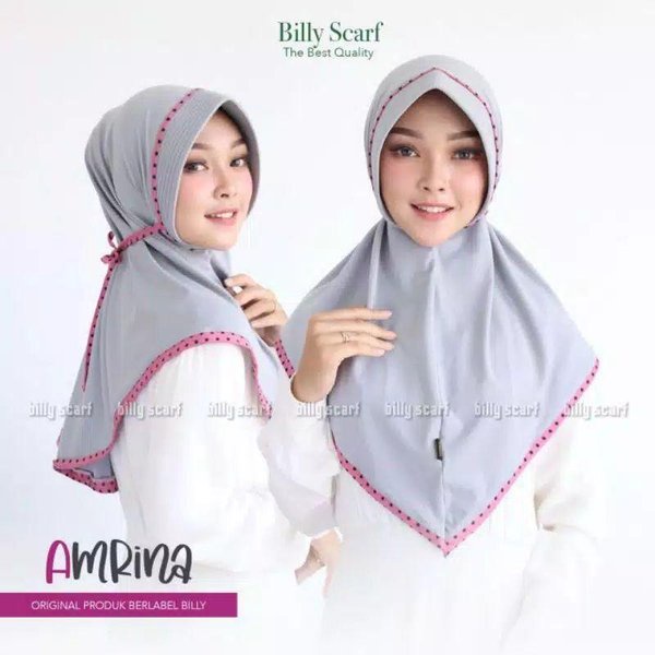 Jilbab Jersi Pet Alena Hijab Instan Bergo Monata List Polkadot // Jilbab Instan Jersey Inayah