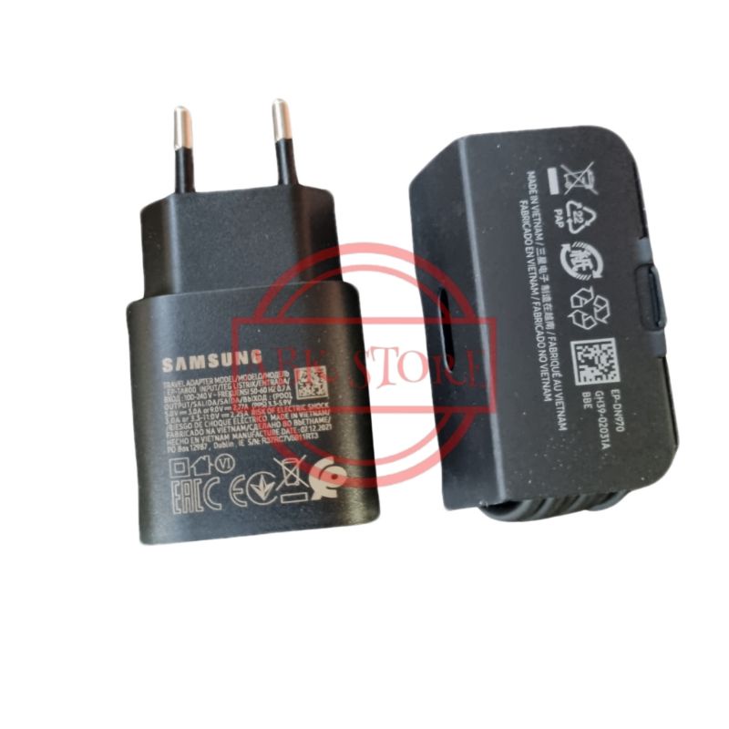 CHARGER SAMSUNG 25W GALAXY S21 / S21 FE / S21+ / S21 ULTRA USB TYPE-C SUPER FAST CHARGING ORIGINAL