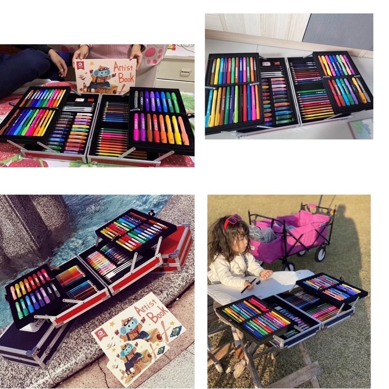 mobee big 97 pcs artist box art set paket lengkap mewarnai