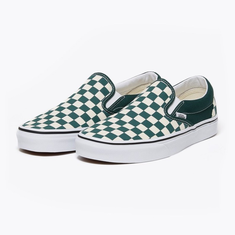 bistro green checkered vans