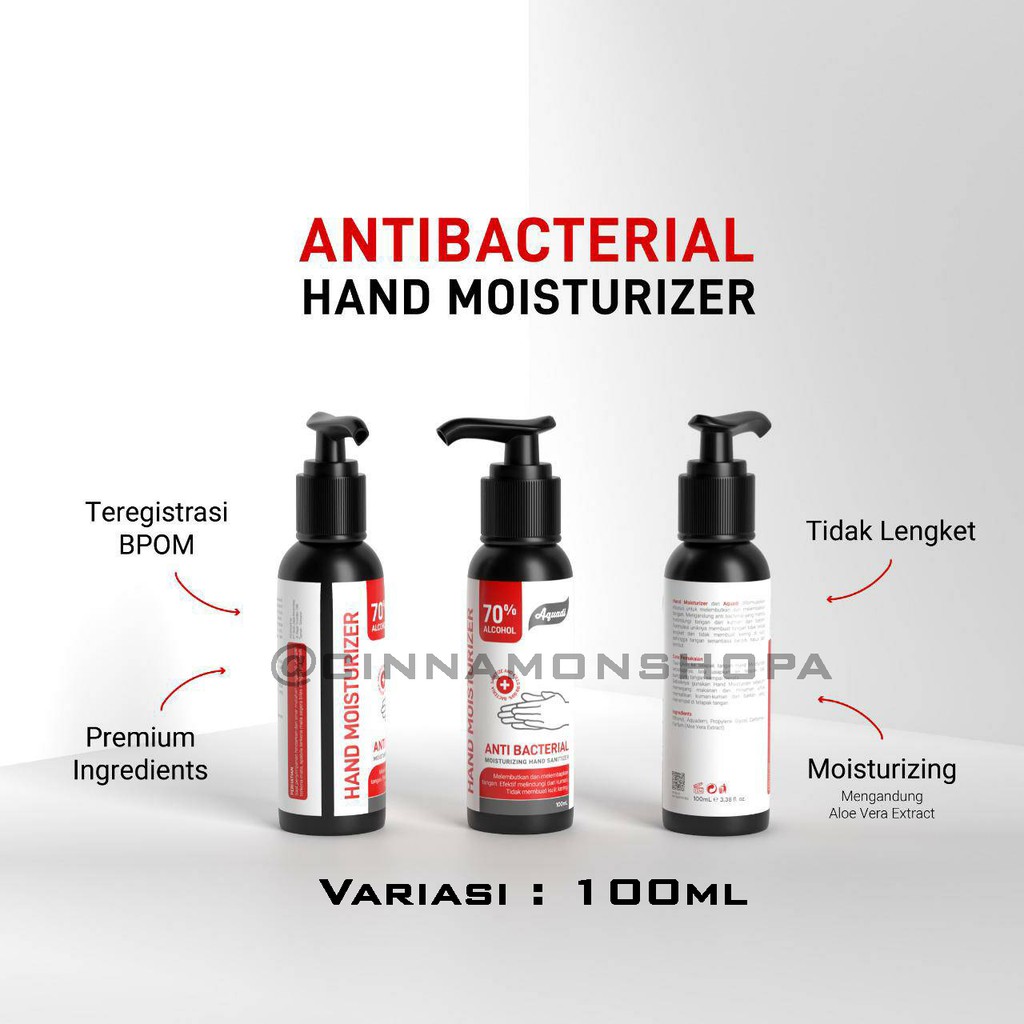 HAND SANITIZER AQUADI 50ml 100ml ANTISEPTIK MOISTURIZER TANGAN ALKOHOL 70%  ANTI KUMAN BPOM RESMI!