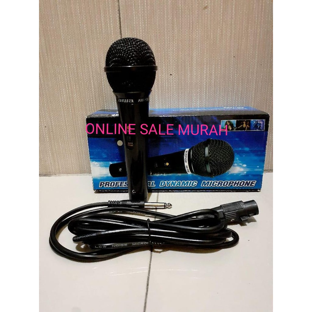 G207 Aiwa mic kabel dynamic mik cable Microphone karaoke vocal vokal audio sound system audio pengeras suara pro profesional Legendary legendaris mikrophone ktv live G207   BISA DIGUNAKAN SEGALA JENIS AUDIO SOUND  Mic tidak menggunakan baterai Langsung ny