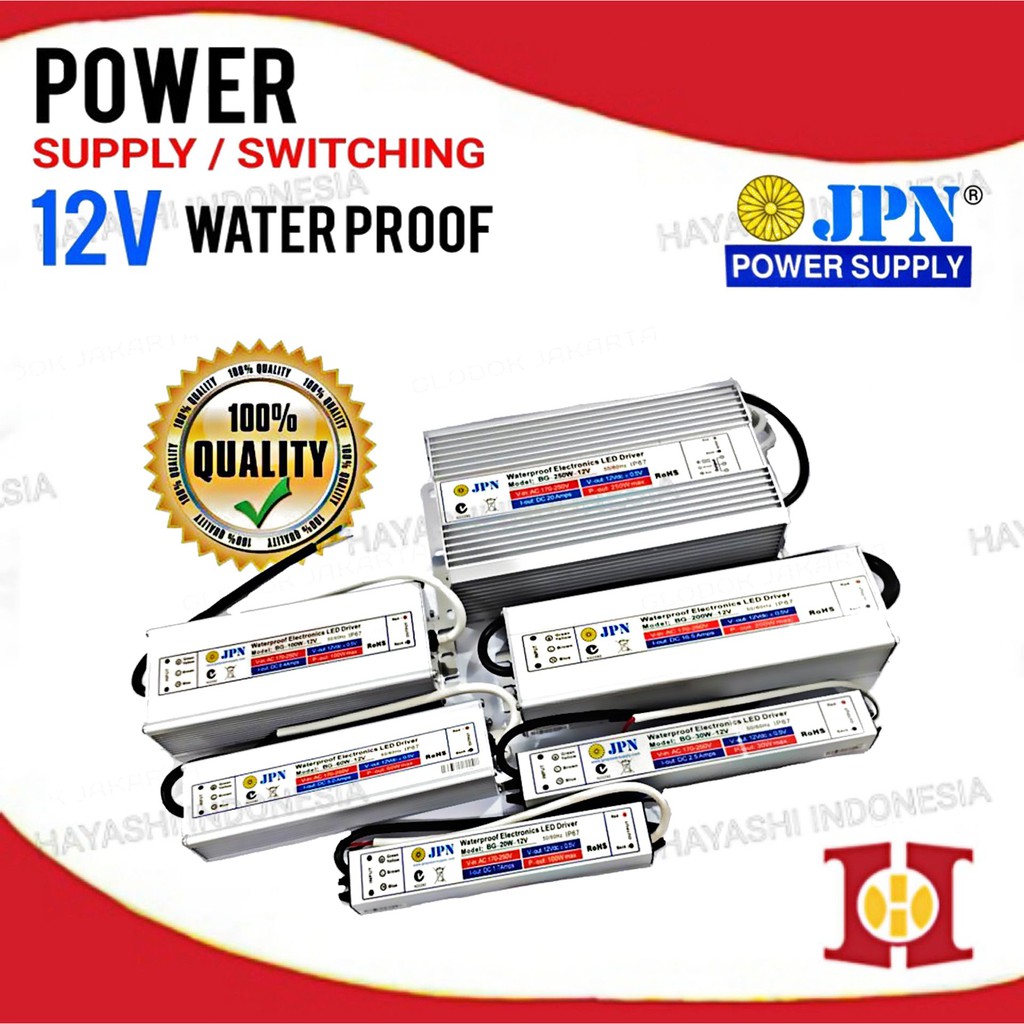 Adaptor Power Switching Supply 12V DC 8A 17A 20A Waterproof CCTV LED