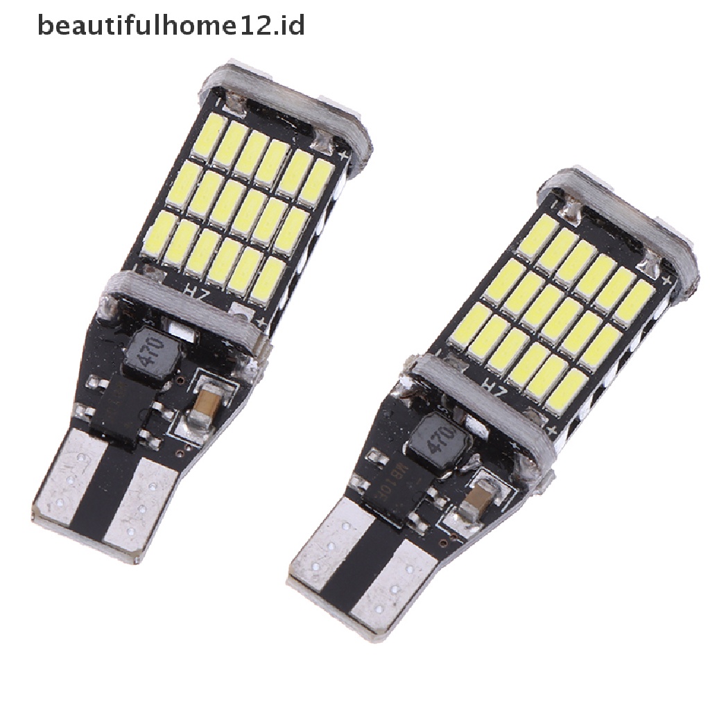 (Beautifulhome12.Id) 2pcs Bohlam Led Canbus T15 921 W16W Untuk Lampu Mundur Mobil