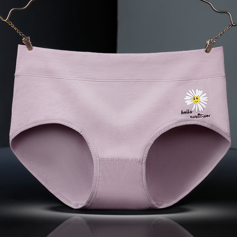 Celana Dalam Wanita Katun Bunga Logo CD Sederhana