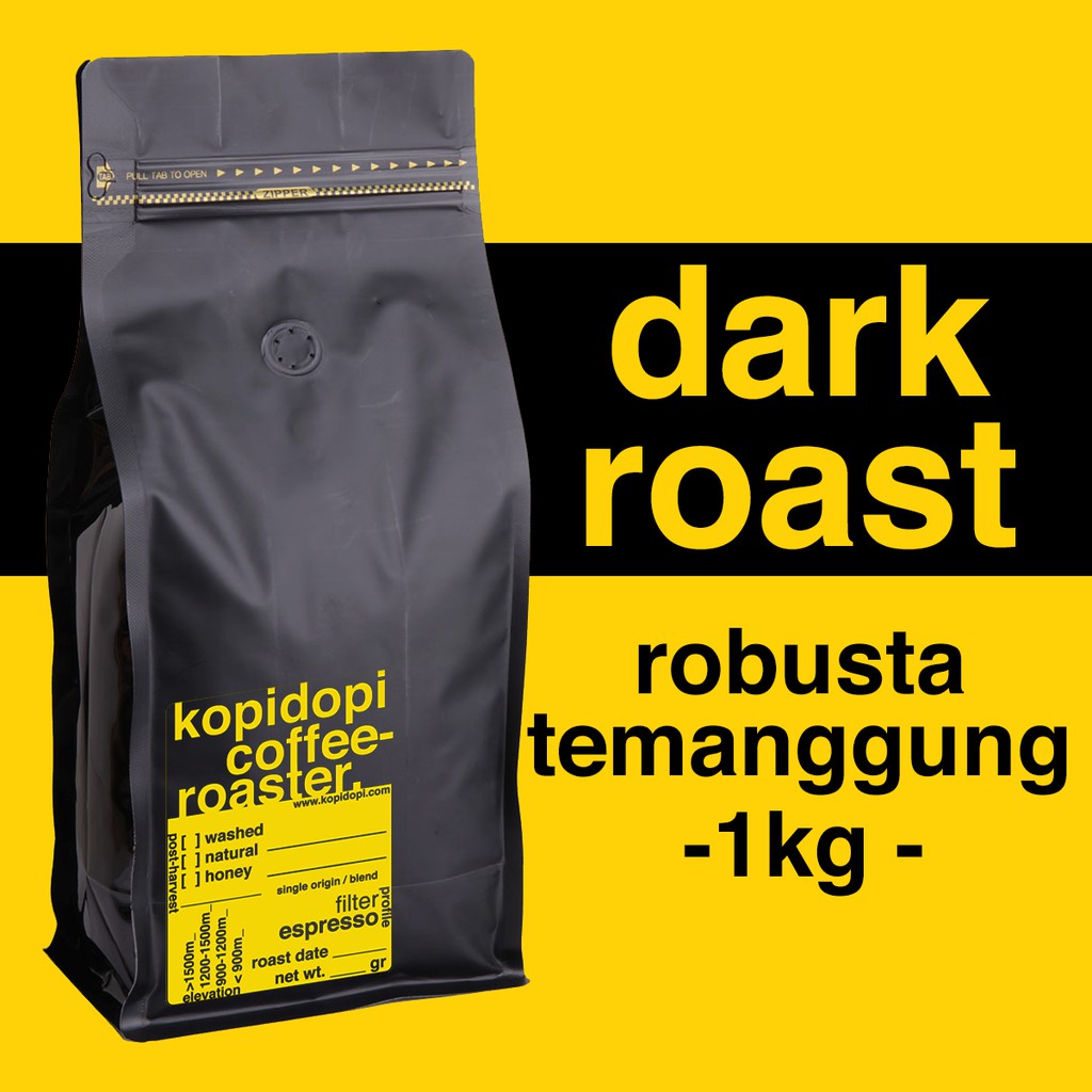 

Kopi Robusta Temanggung DARK ROAST 1kg 1 kg kilo Biji Bubuk Vietnam