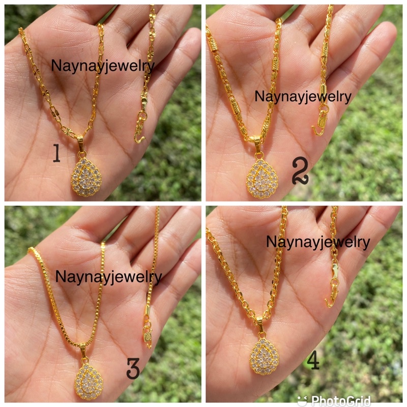 Kalung koin warna 24k / koin yaxiya 45 cm / berserta liontin oval mutiara