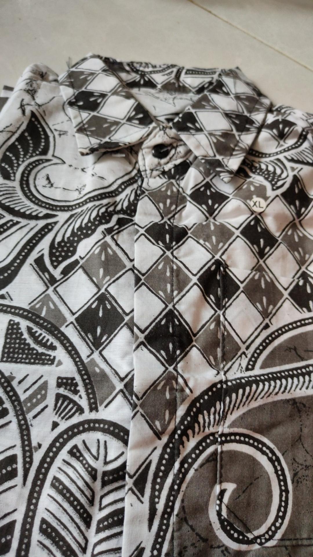 Bswart Batik Hrb026 Kenongo Hem Pendek Padi Pekalongan M L Xl Batik Pria Murah Modern