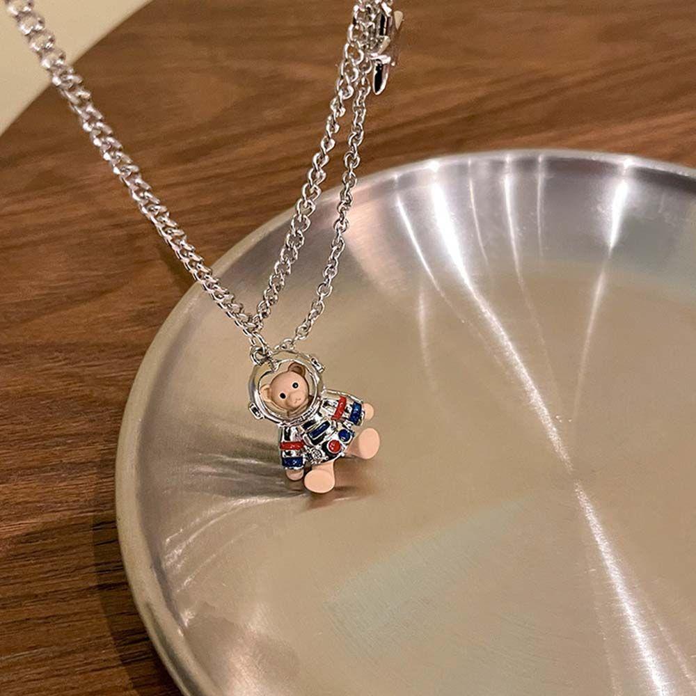 Mxbeauty Kartun Kalung Kreatif Unisex All-match Hadiah Sweater Rantai Liontin Hewan