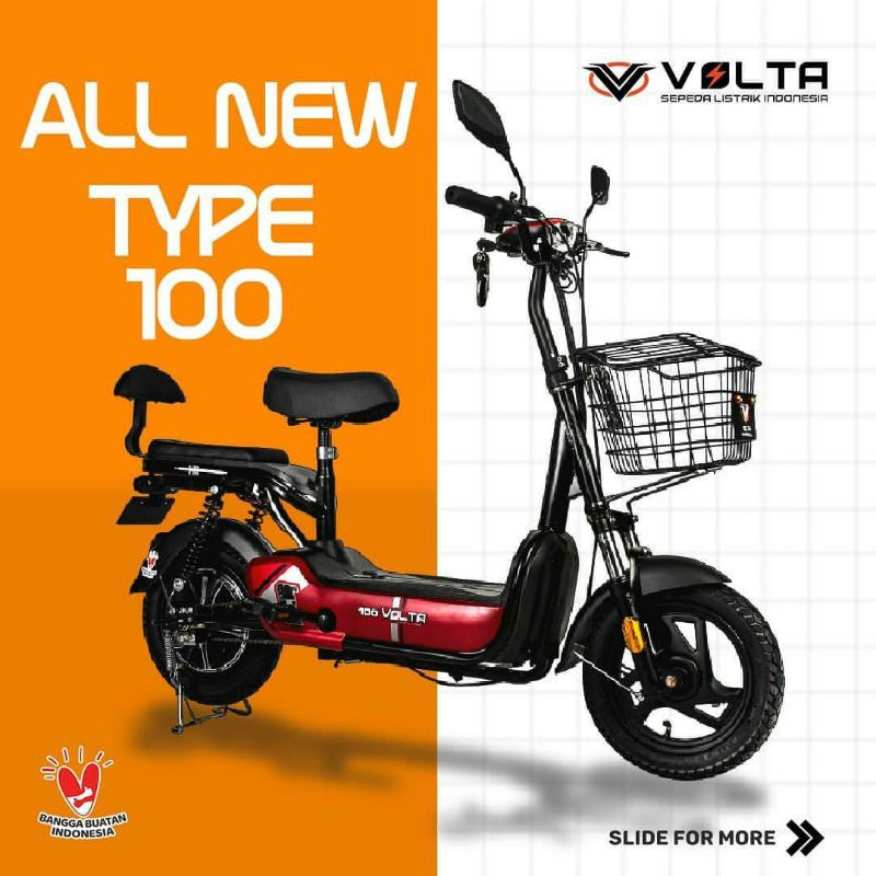 Sepeda listrik NEW Volta 100 - PROMO ONGKIR TERMURAH