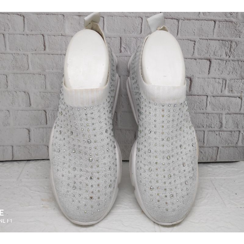 SEPATU SLIP ON ADIVON IMPORT BAHAN RAJUT BLING2