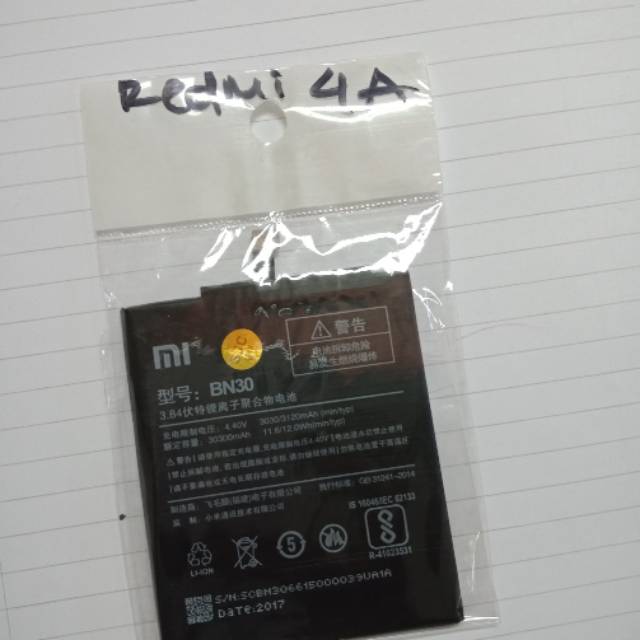 Baterai Redmi 4A Original Bergaransi