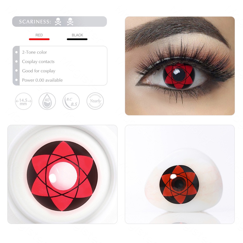 Magister Softlens Cosplay Karakter manga anime Naruto halloween Lensa Kontak