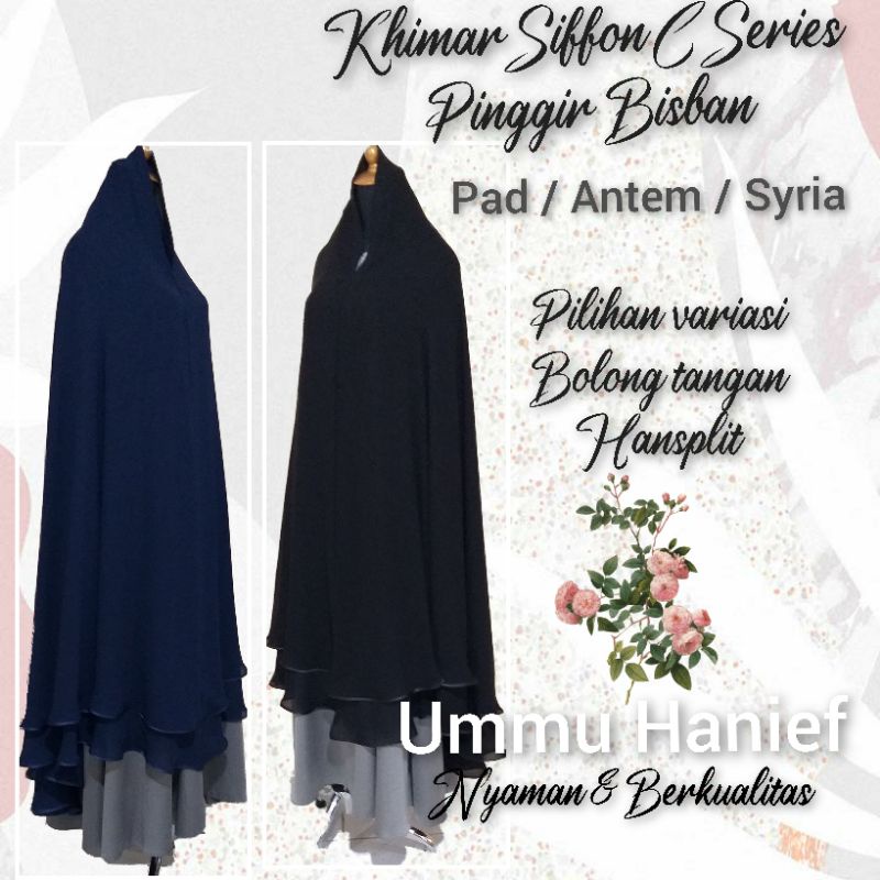 Khimar Syar'i pad syria ( NON pad )   bahan wolfis grade A ukuran L , XL dan XXL-2