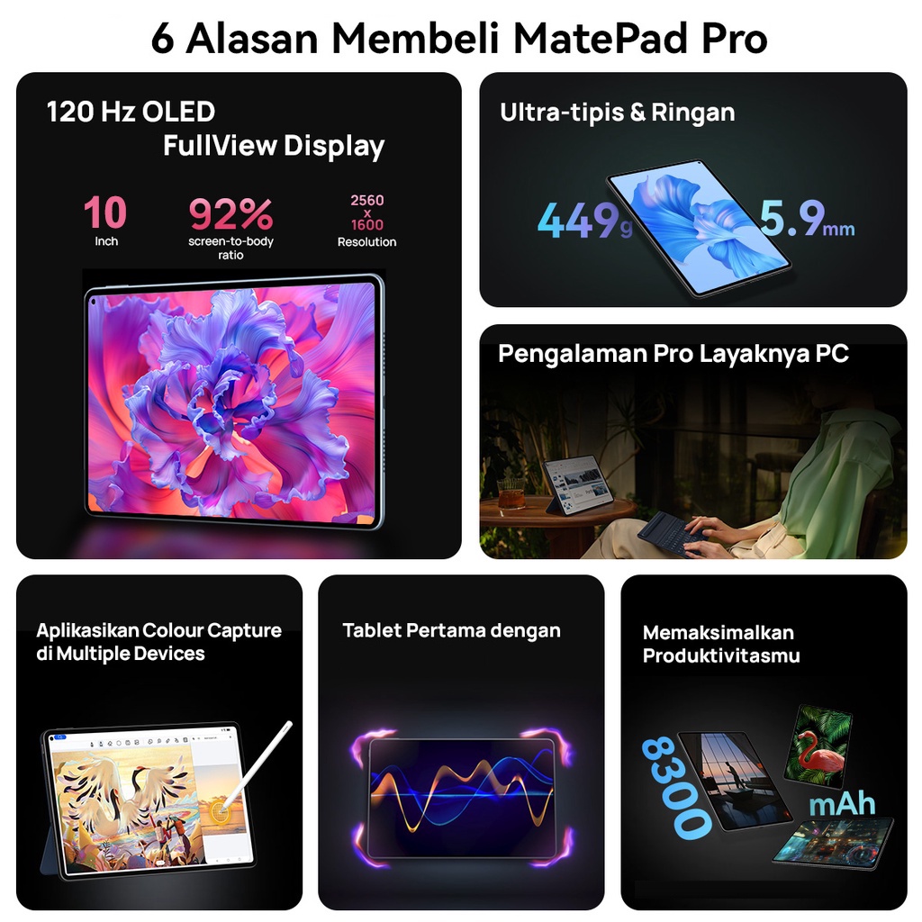 [Gratis 5 Hadiah!] Galaxy tab P20 Tablet [8GB+256GB] | Pengalaman Pro Layaknya PC | 120Hz OLED Real Color Display | Ultra-tipis &amp; Ringan Tablet Android laris manis SIM+WIFI Tablet PC