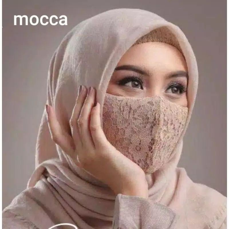 MASKER MODEL MASHA/MASKER HIJAB/MASKER BRUKAT/MASKER KONDANGAN/MASKER PESTA