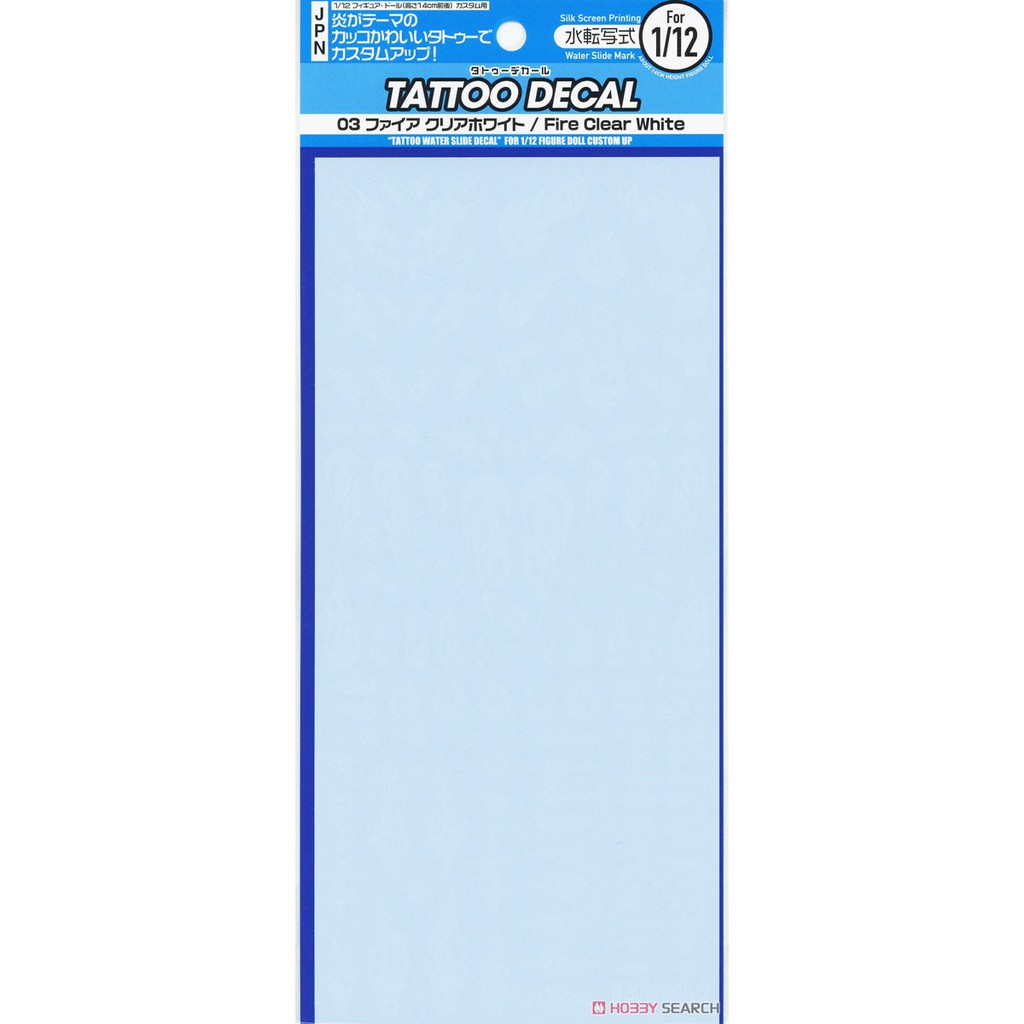 

HIQ Parts - Tattoo Decal 03 [Fire] Clear White (1 Sheet)