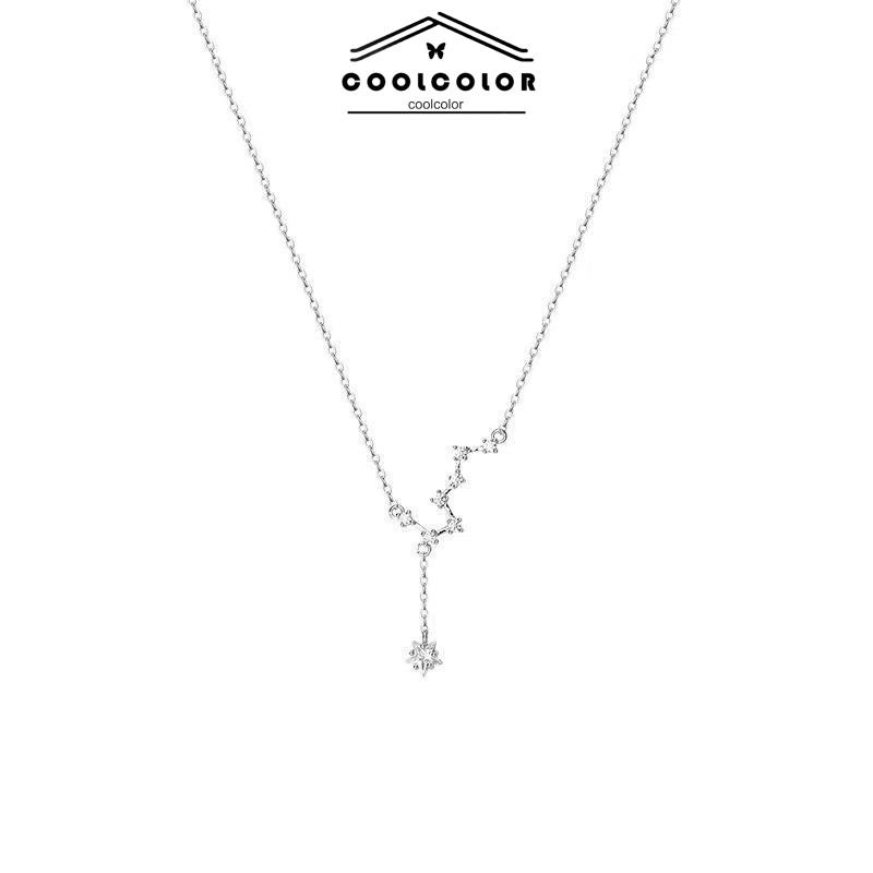 CODBig Dipper Wanita Trendy Temperamen Cahaya Mewah Desain Niche Rumbai Kalung Indah Sederhana- cl