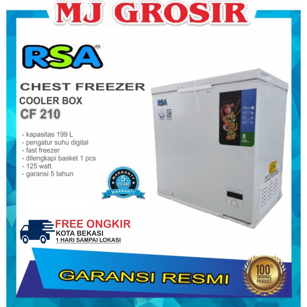 RSA CF 210 CHEST FREEZER BOX 199 L LEMARI PEMBEKU 210 LITER BY GEA