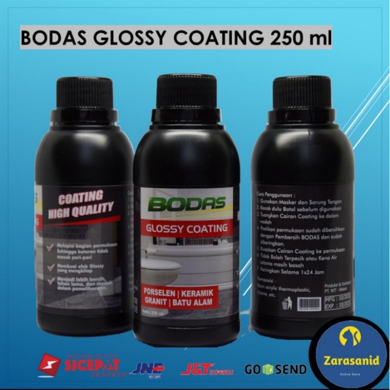 Coating Lantai Keramik  Bodas Glossy 250ml Coating Porselen Batu Alam dan Granit