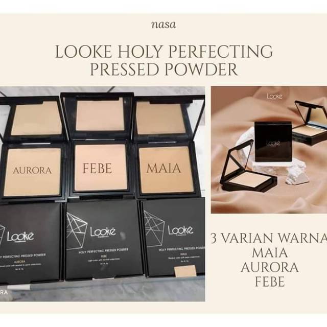 LOOKE POWDER - BEDAK NASA - LOOKE AURORA - LOOKE FEBE - LOOKE MAIA - BEDAK PADAT NASA