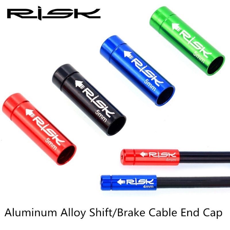 END CAP RISK ALOY SHIFTER 4 MM &amp; BRAKE 5 MM OUTER CABLE