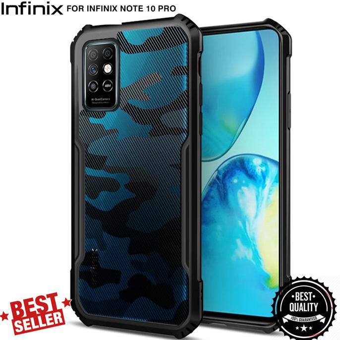 Case Infinix Note 10 Pro Army Armor Camouflage Bumper Clear Case Mhs-1091