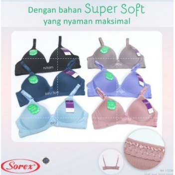 Bra BH Tanpa Kawat Super Soft Sorex 17238 Sorex Bra tanpa Kawat Bra Busa Sorex Bra Super Soft Cup Kecil Original Sorex Bra 17238 Bra Wanita