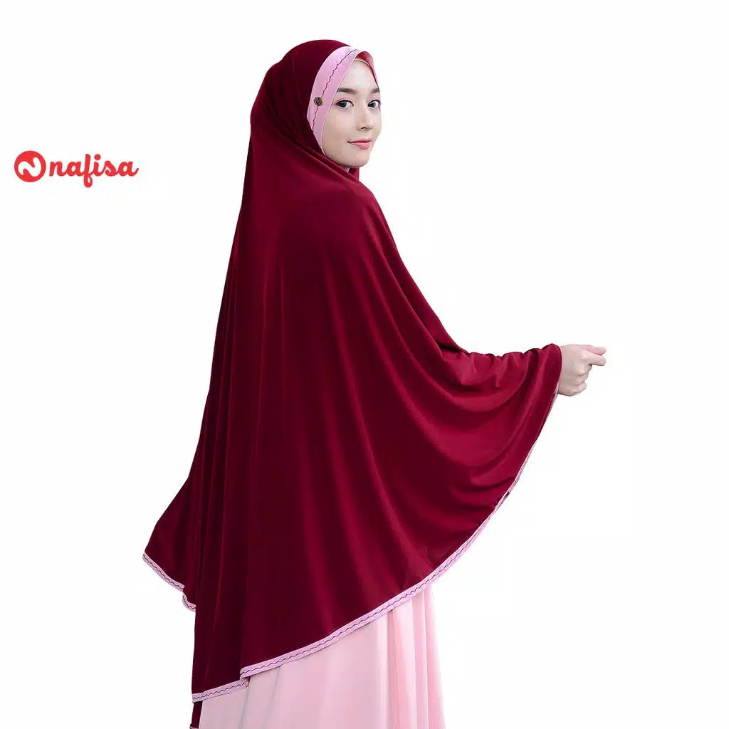 Jilbab Nafisa Yess/NF ADENA/Kerudung Syari Non Pad/Hijab Instan Jumbo Tanpa Bergo