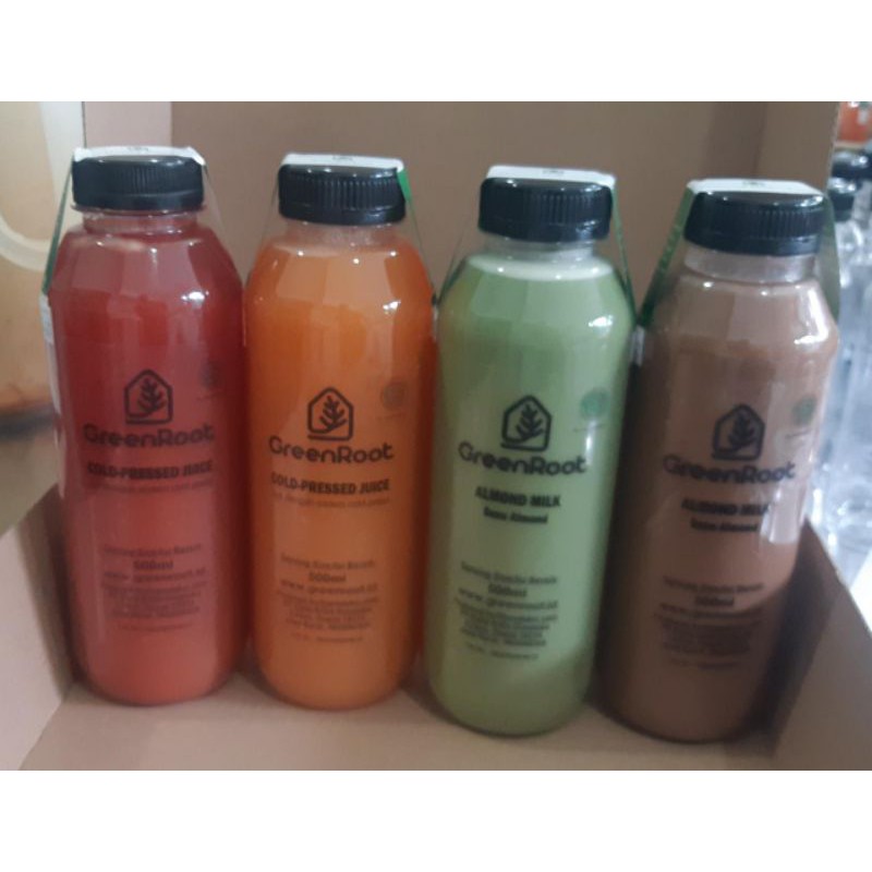 

Hampers "2 @ 500ml premium organic cold pressed juice special edition + 2 @ 500ml almond milk