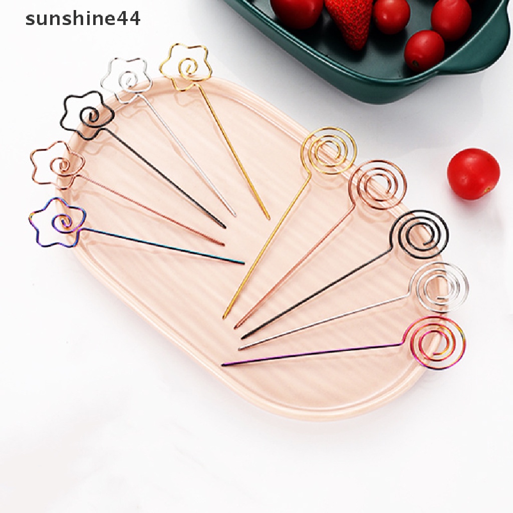 Sunshine 304 Garpu Buah Bahan Stainless Steel Dapat Dipakai Ulang