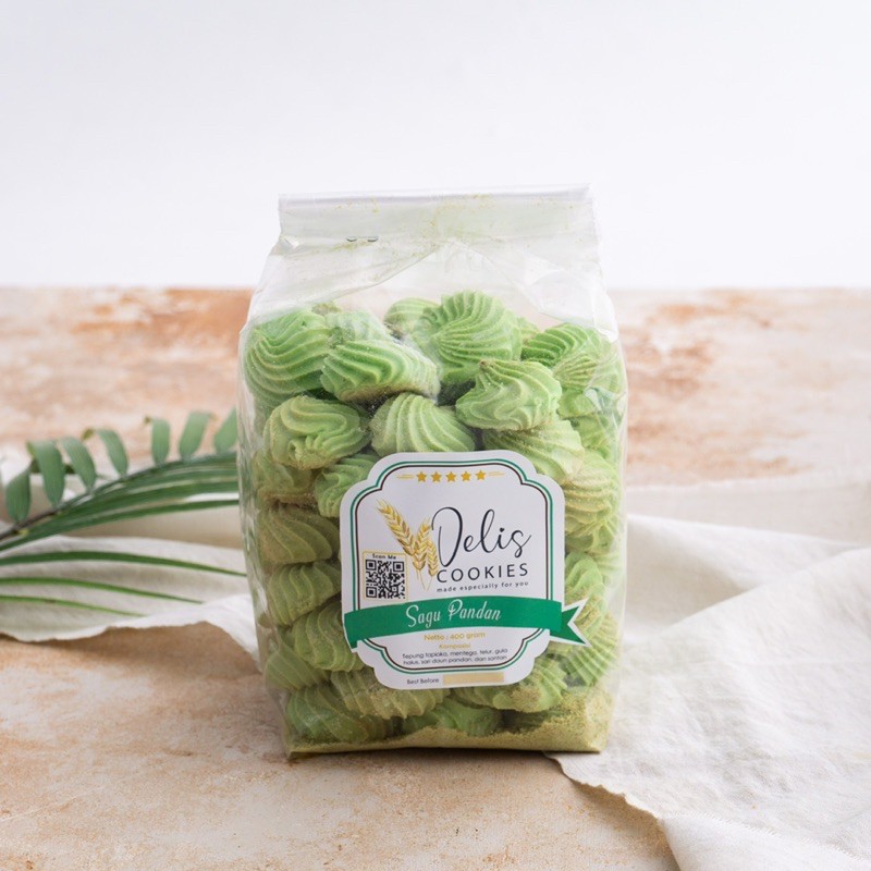 

Kue Sagu Pandan 400gr Plastik - Delis Cookies by Defalira