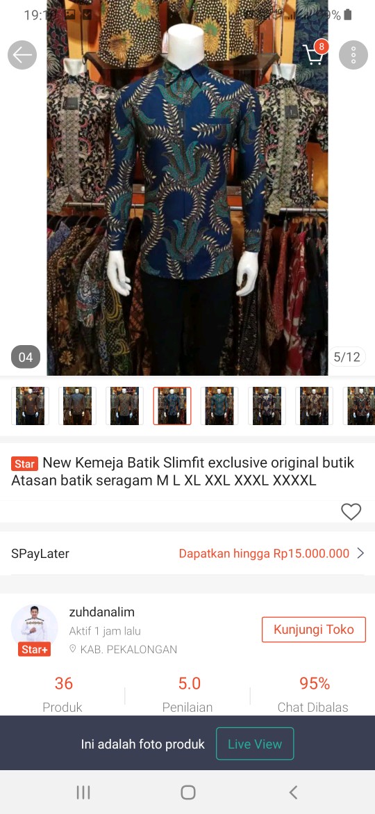 New Kemeja Batik Slimfit Exclusive Original Butik Atasan Batik Seragam M L Xl Xxl Xxxl Xxxxl