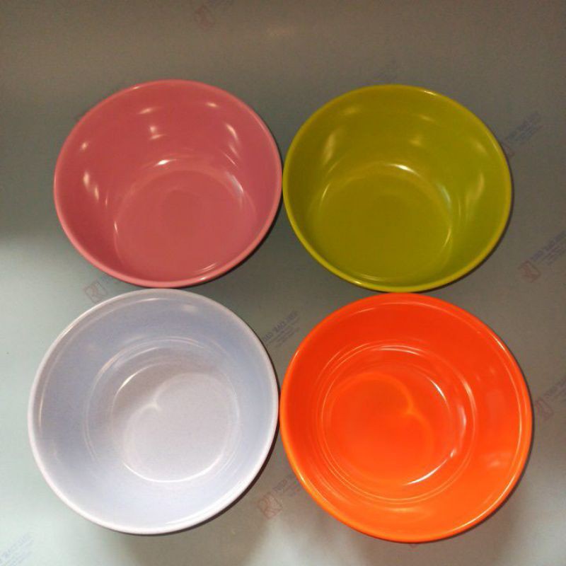 Mangkuk Melamin Ukiran Garis Polos W0601