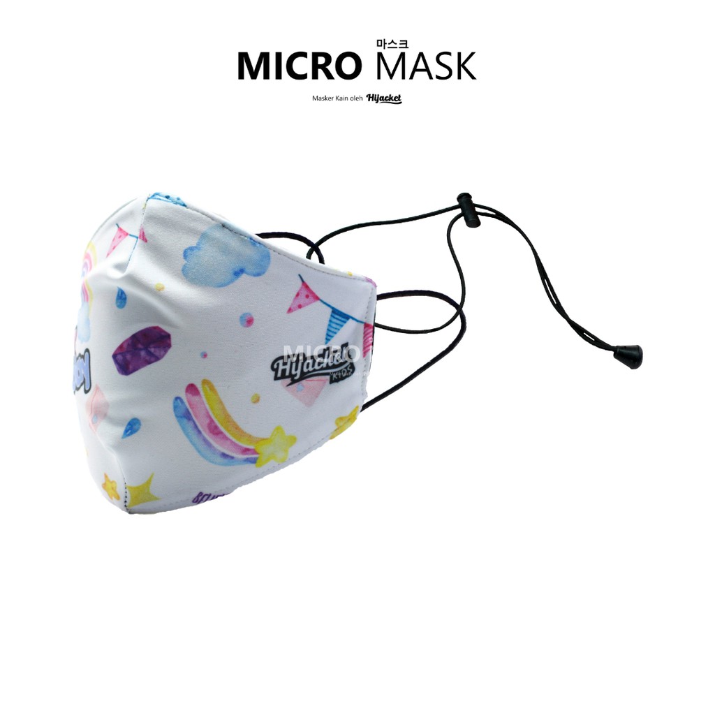 Masker Kain Anak Karakter Micro Mask Kids Hijacket / Masker Earloop / Masker Headloop-SYUKUR EVERYDAY 04