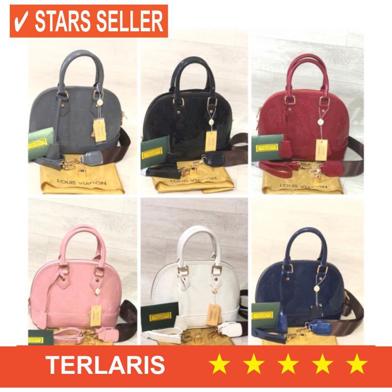 GARANSI PALING LARIS MURAH BLACKPINK KPOP INDONESIA LOKAL IMPORT   BARU    TAS LV ALMA GLOSSY  LV